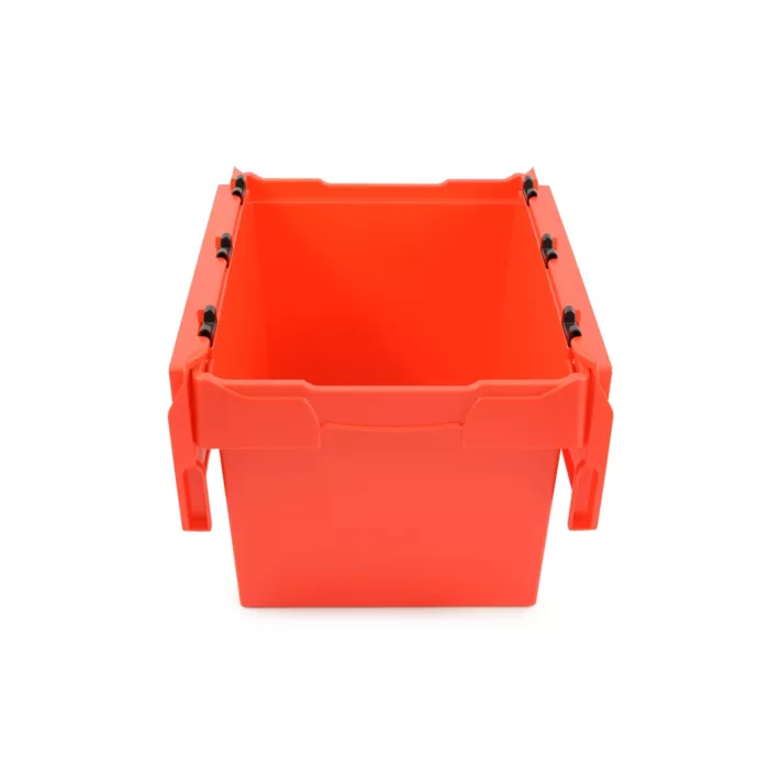 Stapelbare Aufbewahrungsbox mit Deckel - 60x40x34cm - Rot | Metaltis