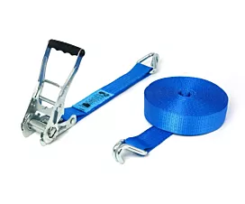 5T - Standard Spanngurt - 5T - 12m - 50mm - 2-teilig mit Spitzhaken - Blau 5T - Standard Spanngurt - 5T - 12m - 50mm - 2-teilig mit Spitzhaken - Blau