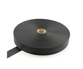 Black - 40 bis 48mm Gurtband Polyester 48mm - 2200kg - auf der Rolle - Schwarz