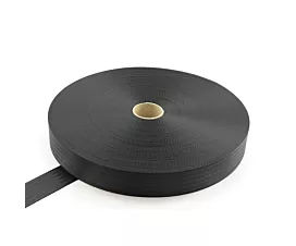 Alle - Black Webbing Gurtband Polyester - 48mm - 2200kg - Auf der Rolle - Schwarz