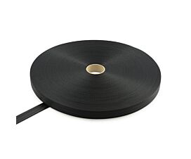 Alle - Black Webbing Gurtband Polyester 25mm - 1050kg - auf der Rolle - Schwarz