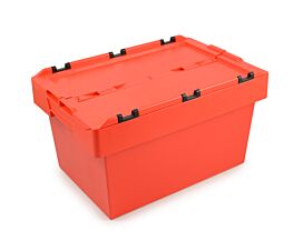 Alle Aufbewahrungsboxen Stapelbare Aufbewahrungsbox mit Deckel - 60x40x34cm - Rot