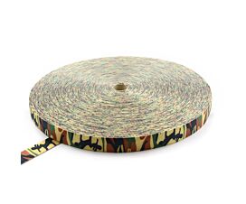 Polyester 50mm Polyesterband Armeegrün 50mm - 7500kg - 100 m Rolle - Camouflage
