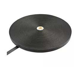 Black - 25mm Polyesterband - 25mm - 2250kg - 100m-Rolle - Schwarz