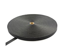 Alle schwarzen Gurtbänder Polyesterband 35 mm - 3750 kg - 100 m-Rolle - Schwarz