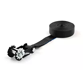 Schwarz - Endlos Spanngurt - 2,5T - 35mm - 1-teilig - nur mit Ratschenbasiselement - Schwarz + eigenes Etikett