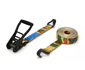 5T - Standard Spanngurt - 5T - 50mm - 6m - 2-teilig - Mit Spitzhaken - Camouflage