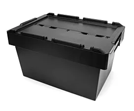 Alle Aufbewahrung & Transport Stapelbare Aufbewahrungsbox mit Deckel - 60x40x34cm - Schwarz Alle Aufbewahrung & Transport Stapelbare Aufbewahrungsbox mit Deckel - 60x40x34cm - Schwarz