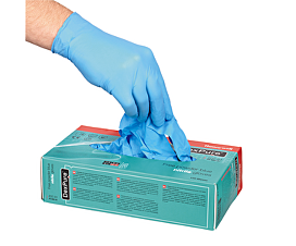 Alle Handschuhe Einweghandschuhe - Nitril - ungepudert - blau - 50 Stück / Karton