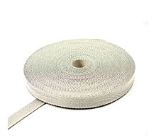 Baumwollbänder Köperband 40mm - Baumwolle + PP - 100kg - 100m auf der Rolle - Ecru mit Schwarz